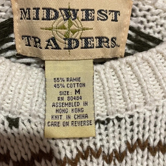 Midwest Traders Men’s Crewneck Knit Sweater Size Medium - Picture 4 of 6